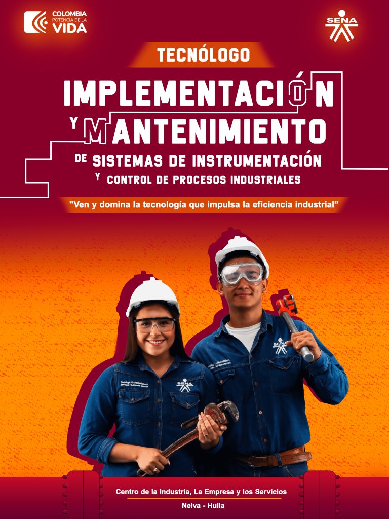 Afiche Tecnólogo Implementación y Mantenimiento de Sistemas de Instrumentación y Control de Procesos Industriales